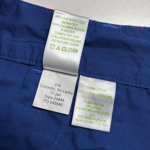 Lilly Pulitzer Jayne Shorts Woman's 10 Pink Blue Floral Print Preppy - Picture 8 of 8